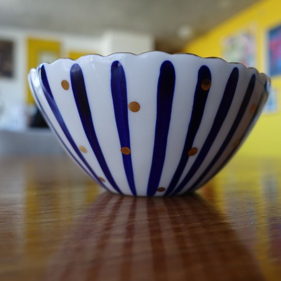 Anthropologie Bridget Bodenham blue gold bowl - Picture 5 of 15